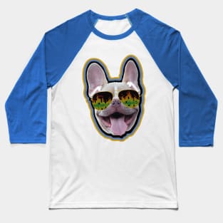 French Bull Dog Airbuds & shades Baseball T-Shirt